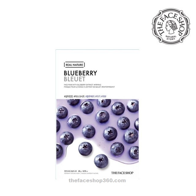 Mặt Nạ Việt Quất Real Nature Mask Blueberry TheFaceShop