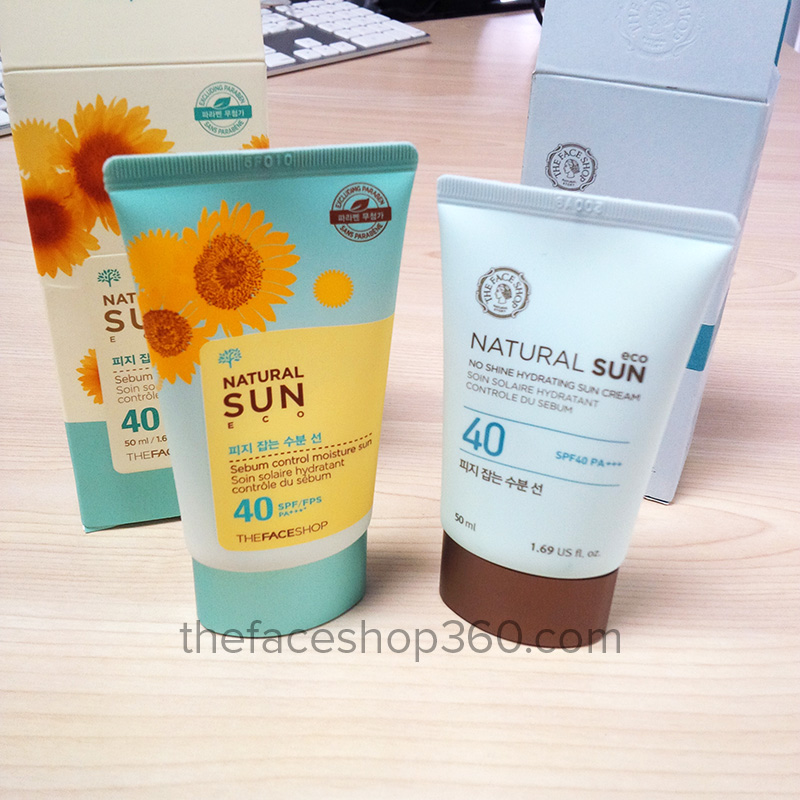Sebum Control vs No Shine Hydrating Sun Cream