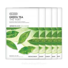 Set 5 miếng Mặt nạ trà xanh Real Nature Mask Green Tea TheFaceShop